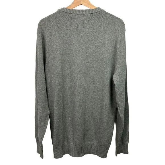 Club Room Mens Medium Textured Cotton Crew Neck Pullover Sweater Gray NWT - Picture 2 of 7
